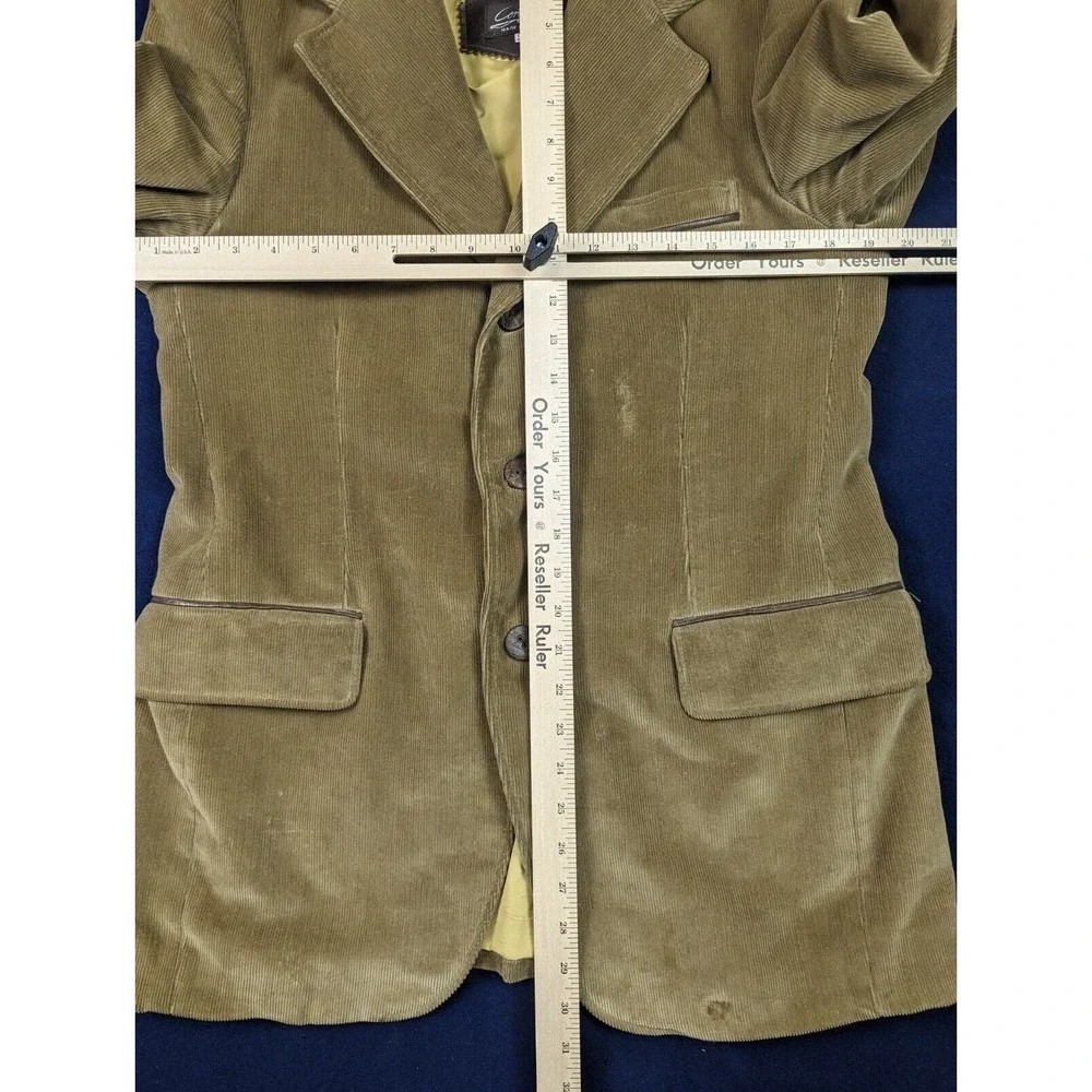 Vintage Cortefiel Jacket Mens 39 Brown Corduroy Western Blazer Sport Coat Cowboy